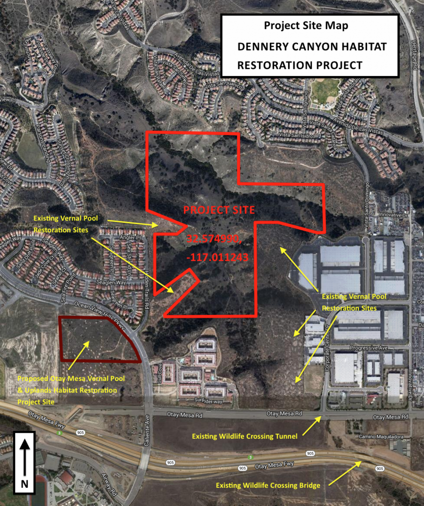Dennery Canyon Habitat Restoration Project Project Site Map