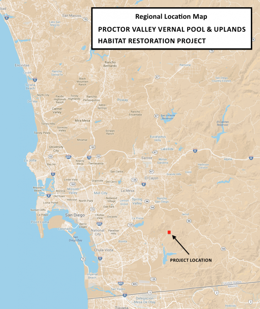 Proctor Valley Regional Location Map