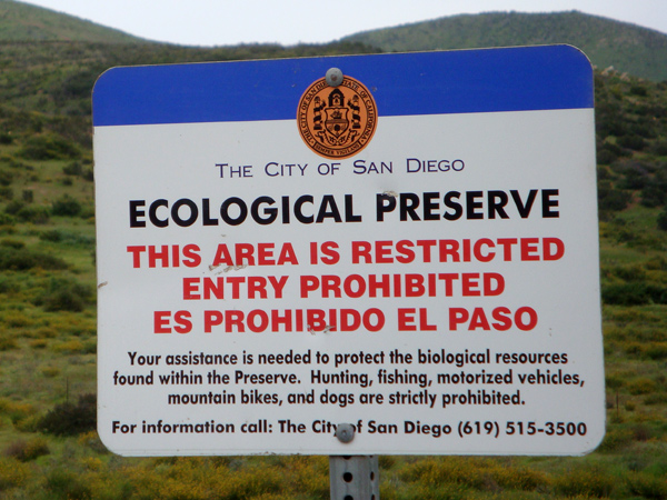 Proctor Valley Ecological Preserve Sign